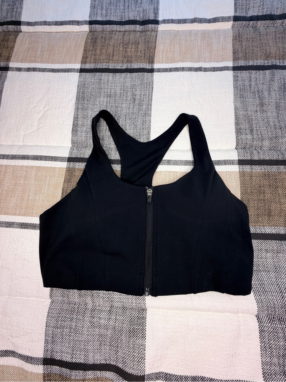 Black Zippered Confluence Bra
